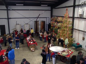 Christmas in the Winery building