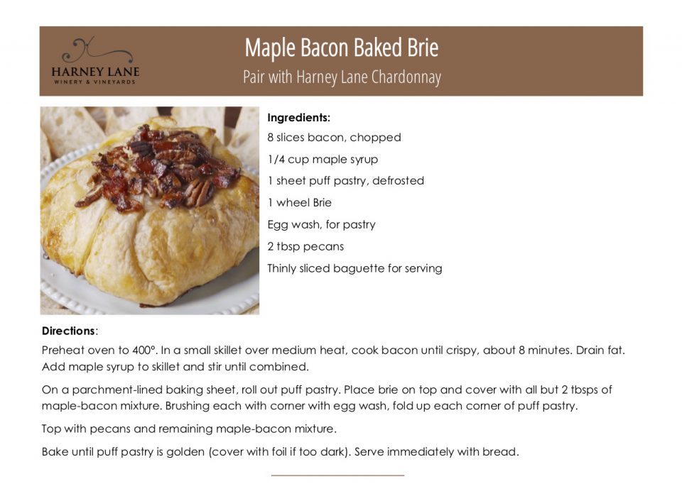 Maple Bacon Baked Brie